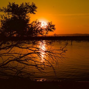 Sonnenuntergang in Südafrika